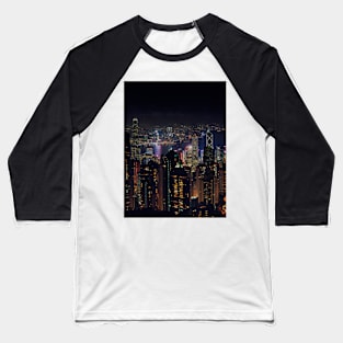 Hongkong skyline at night Baseball T-Shirt